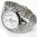 BAISHENG Silver Stainless Steel Chain Waterproof Fashion Wrist Watch for Men. 