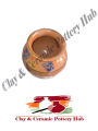 Clay Milk Pot small | Lassi pot | Water Pot Glazed | Multi purpose use Matki | Clay Crockery Pots | Earthen Crockery Pots | Terracotta Crockery Pots. 
