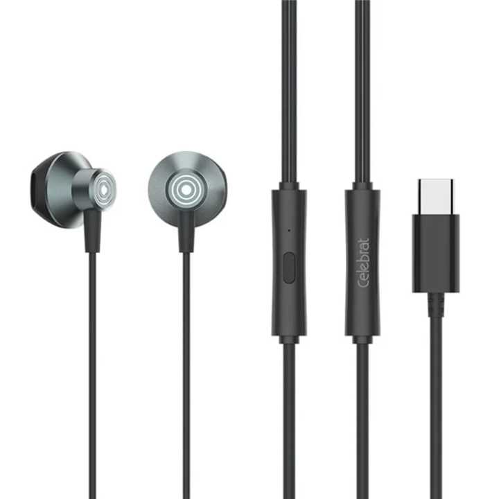 🎧 Celebrat Wired Type-C Earphones with Mic – Premium Sound Quality ...