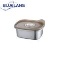 Food Container with Transparent Lid 304 Stainless Steel Refrigerator Storage Box with Airtight Lid Large Capacity Fridge Organizer for Vegetables Fruits Dishwasher Safe Food Container Refrigerator. 