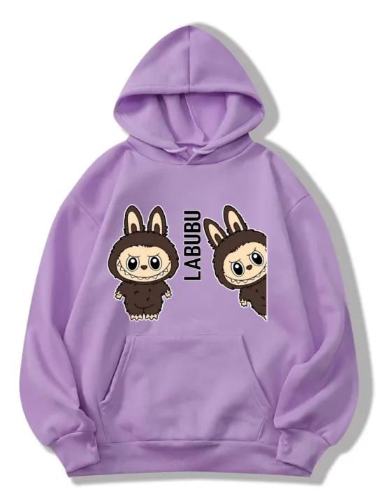 Labubu%20Printed%20Girls%20and%20Women%20Printed%20Kangaroo%20Hoodie%20with%20Drawstring%20Pocket,%20Long%20Sleeve,%20Winter%20Wear,%20Export%20Quality%20-%20Image%204