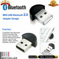 Mini USB Bluetooth Adapter V 2.0 Wireless USB Bluetooth Dongle V2.0 EDR For Laptop PC Win 7/8/XP Vista. 