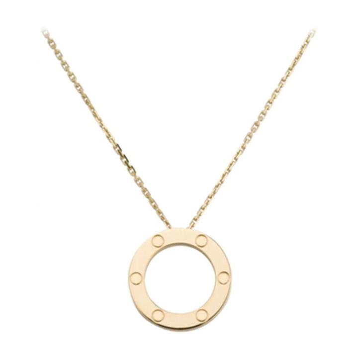 Titanium Steel Screw Love Necklace For Women Girls Slide Pendant Neckalce Collars Femme Jewely