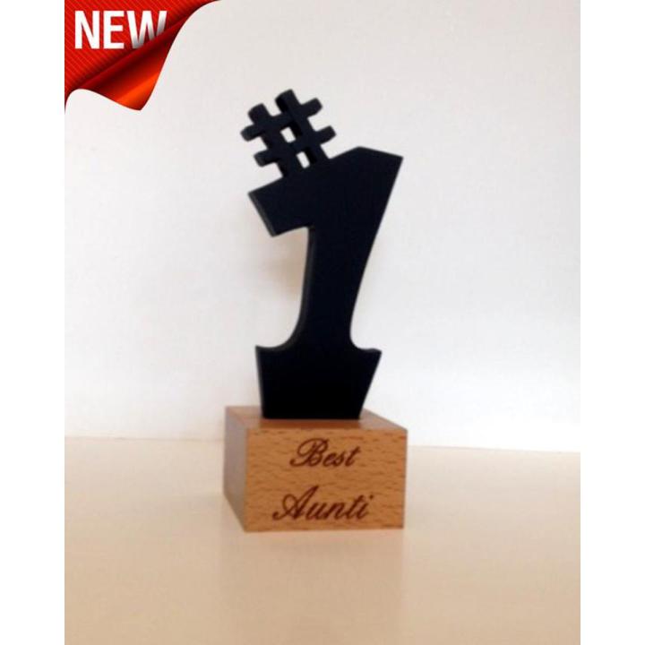 Gift for Best Aunti Wooden Made No.1 Best Aunti Award