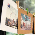 DIY Photo Paper Wall Picture Hanging Album Stand Clips Rope 10 Pcs Picture Frame. 