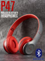 p47 wireless headphones Bluetooth Foldable Headset with Microphone FOR gaming and laptop used wireless headphones, stereo headphones with mic, wireless earphones, 5.0+EDR technology, compatible with PC, TV, smart phones and tablets. 
