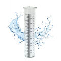 2pcs Plastic Rain Gauge Replacement Tube with 7 Inch Capacity Rain Water Gauge for Garden Yard Outdoor Easy Install. 