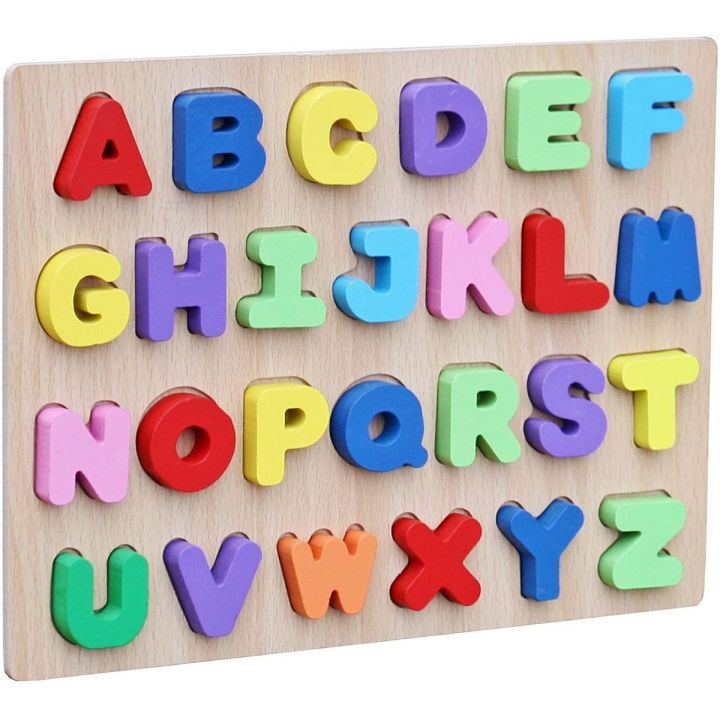 3D Wooden Alphabet Puzzle Board  ABC BIG LATTER ALPHABET