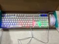 AOC KM100 Cool Backlit Keyboard and Mouse Combo Ergonomic Waterproof Keyboard Color Backlight for Computer PC Laptop  Extra 2% Off. 