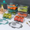 Green Home Food Container Date Reminding Refrigerator Vacuum Vegetable Fruit Storage Box. 