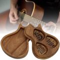 Wooden Guitar Picks Case Plectrum Box Wood Guitar Pick Box for Guitar Picks Storage,for Jazz/Guitar/Ukulele/Bass. 