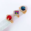 Diamond Jewelry Ring Zircon Gem Stone f Rings Gold Luxury Plated Exquisite Opp Bag Engagement Rings for Women. 