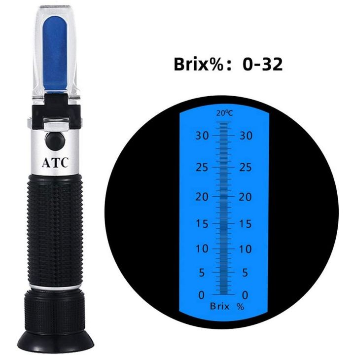 thumbnail image 2 of 0-32% Brix Handheld Fruit Sugar Refractometer Sweetness Meter Tester Tool 2 of 4