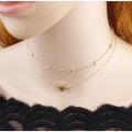 Gold Love Heart Multi Layer Beads Chocker Necklace For Girls. 