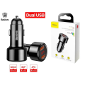 BASEUS AURORA SERIES 45W 6A Quick Charge 3.0 / SCP HUAWEI / AFC SAMSUNG Dual USB WITH digital display Car Charger -. 