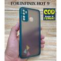 Infinix Hot 9 Matt Case Color Button And Camera Protection Back Cover. 