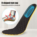 Latex Sport Insoles Soft High Elasticity Shoe Pads Breathable Deodorant Shock Absorption Cushion For Men Women. 