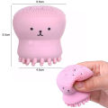 1Pc Silicone Little Octopus Face Cleaning Brushes Facial Cleanser Pore Cleaner Exfoliator Face Scrub Octopus Shape Washing Brush - Random  Color. 