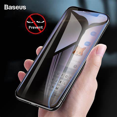 Baseus Privacy Anti Peping View -    iPhone 11 Pro Max /  iPhone XS Max  6.5 inch -  0.3 mm  Full-Glass Tempered Glass Film