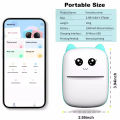 Portable thermal printer mini cat print photo pocket thermal label printer 58mm printing wireless Bluetooth Android iOS printers. 