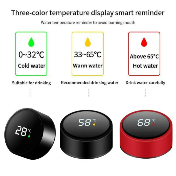 Smart Temperature Display Water Bottle – Stainless Steel Vacuum ...