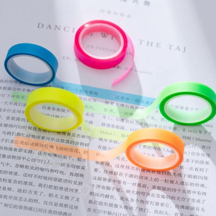 thumbnail image 2 of 10 Rolls Morandi/Fluorescent Highlighter Index Tape, Repositionable Notes Marking Tape, Writable 2 of 12