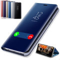 For Apple iPhone 6 / 6S Phone Case, Smart Clear View Cover Hard Flip Stand Mirror Casing. 