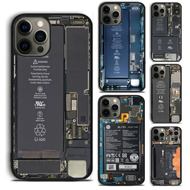 【Poggioio】Motherboard Circuit Board phone Case Cover For iPhone 15 14 6 7 8 Plus XR XS SE2020 Apple 11 12 13 mini Pro Max coque