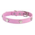 Dog Collar Leather Lead Small Dog Collar Puppy Supplies Pet Accessories Paws Leather Collar. 