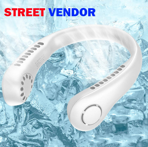 STREET VENDOR Neck Fan Portable Bladeless neck fans rechargeable USB Cooling Fan Super Strong hanging neck fan Portable Personal Fan Super Quiet Fan Dual Cooling Fan Summer Fan for Outdoor Sports Home Office Travel