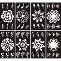 Pack Of 8 Mehndi Design Stickers New Tiki Design H. 
