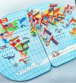 Wooden World Map With Recognition 30 Countries Flags KS. 