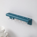 Wall-Mounted Storage Knife Rack - Punch Free Kitchen Accessories, Utensils Organizer with Multiple Knife Slots and Hooks - Space-Saving and Versatile Tool Storage Rack. 
