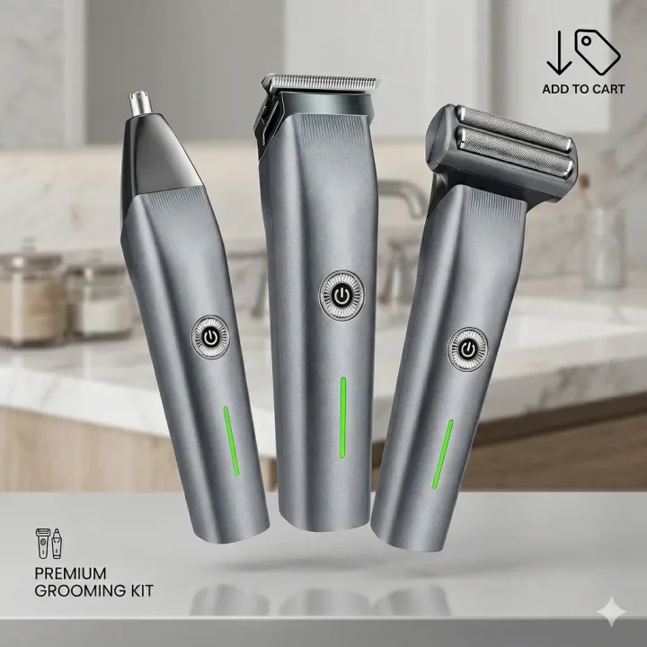 3 In 1 compact size Rechargeable Hair Clipper Shaver beard Styling Hair ...