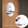 Acrylic Mirror Wall Stickers,Oval Mirror Stickers Self Adhesive, Mirror Stickers, Shatterproof Mirror Sheets for Bathroom Living Room (Silver) Acrylic Mirror Wall Mounted Mirror Stick on Mirror Self Adhesive Oval Shape Mirror Stickers for Bedroom. 