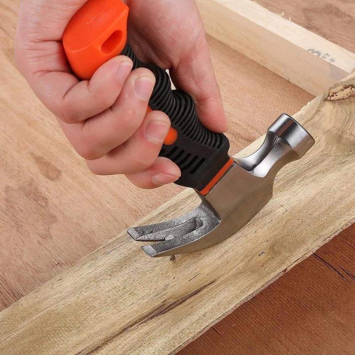 Original%20Mart%20Heavy%20Duty%208oz%20Small%20Hammer%20Stubby%20Mini%20Claw%20Hammers%20Short%20Handle%20Rubber%20Grip%20-%20Image%202