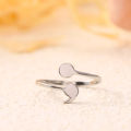 Hainon S925 Sterling Silver Rings Adjustable Open Rings Semicolon Rings Jewelry for Women Inspirational Gifts. 