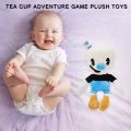 25cm Plush Toy Cuphead Plush Doll Mugman Toy Game Souvenir Soft Stuffed Toy. 