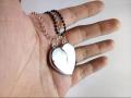 Silver Magnetic Broken Heart Necklace Locket - Heavy Metal Magnetic Heart Pendant Necklace Gift For Friends Couples. 