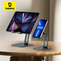 Baseus Desktop Mobile/Tablet Stand, Biaxial Foldable Metal Phone Holder Stand. 