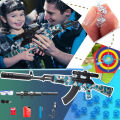 A-47 Gel Blaster Manual Reload & Automatic Electric Rechargeable - 2 in 1 Toygun With Goggles With 2 Types Barrel - Size Approx. 108 cm. 