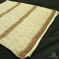 Self Checkered Embroidered Pure Malai Lawn Summer Shawl | Namaz Chadar | Chaddar For Girls | Dupatta For Women | Mominas. 
