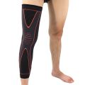 【HOT】 1 Pcs Compression Knee Support Pads Orange Lengthen Stripe Sport Sleeve Protector Elastic Long Kneepad Brace Volleyball Running. 