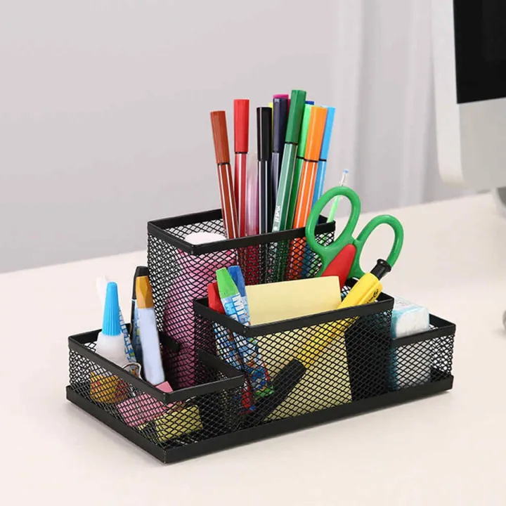 Multifuction-Stationery-Desk-Organizer-Pen-Holder-Metal-Mesh-Desktop-Office-Pen-Pencil-Holder-Study-Storage-Case%20-%20Image%204