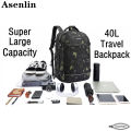 Asenlin 40L Backpack for Travel, Flight Approved Luggage Water Resistant Laptop Backpack, Fits 15.6-17 Inch Notebook, Durable Backpack With 3 Packing Cubes. 