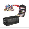 Roll N Go Cosmetic Bag Women Lady Multi-Function Makeup Bag Hanging Toiletries Rolls Up Travel Bag. 