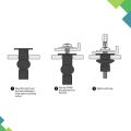 4 Pack Toilet Seat Screws Toilet Seat Hinges Bolt Expanding Rubber Top Nuts Screw Fixings Fix WC Blind Hole Fittings. 