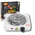 Electric Stove Hot Plate with Ultra-Fast 1000W 2-Minute Rapid Heating, Easy-to-Clean Surface, and Automatic Shut-Off Safety for Efficient Cooking, Boiling, and Noodle Preparation". 