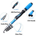 MeterMall 1/1.5m Portable Mini Fishing Rods Lightweight Telescopic Long-casting Fishing Pole For Carp Bass Trout. 