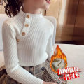 Girls sweater turtleneck pure color knitted sweater autumn children's clothing pure color pullover children's top 2t 3t 4t 8 12. 